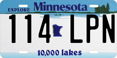 MN license plate 114LPN
