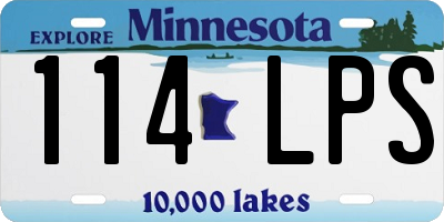 MN license plate 114LPS