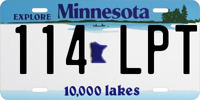 MN license plate 114LPT