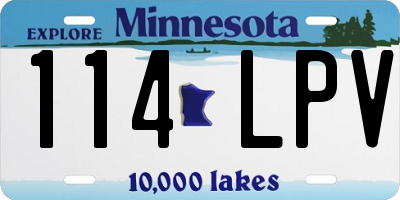 MN license plate 114LPV