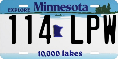 MN license plate 114LPW