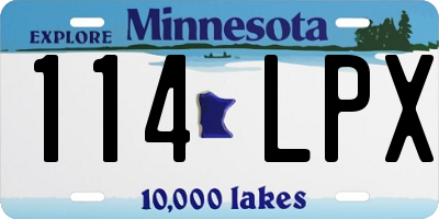 MN license plate 114LPX