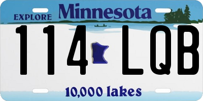 MN license plate 114LQB