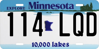 MN license plate 114LQD