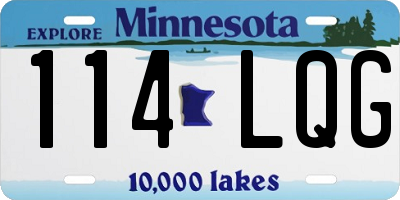 MN license plate 114LQG