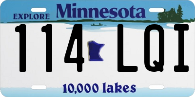 MN license plate 114LQI