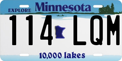 MN license plate 114LQM