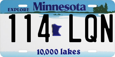 MN license plate 114LQN