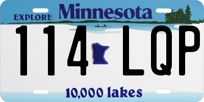 MN license plate 114LQP