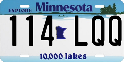MN license plate 114LQQ