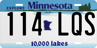 MN license plate 114LQS