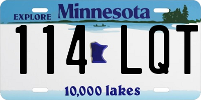 MN license plate 114LQT