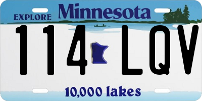 MN license plate 114LQV