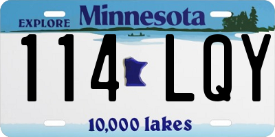MN license plate 114LQY