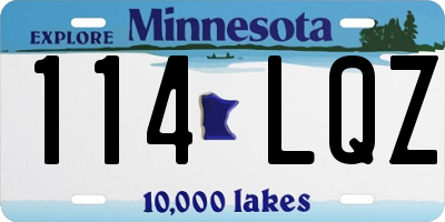 MN license plate 114LQZ