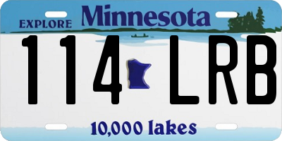 MN license plate 114LRB