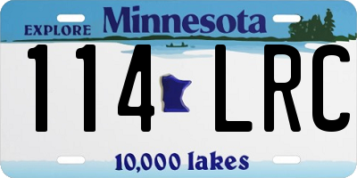 MN license plate 114LRC