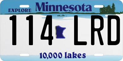 MN license plate 114LRD