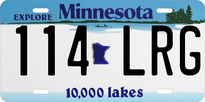 MN license plate 114LRG