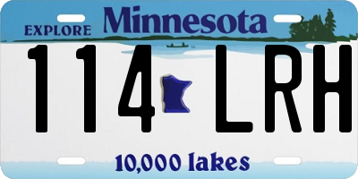 MN license plate 114LRH