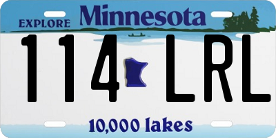 MN license plate 114LRL