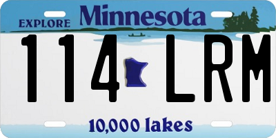 MN license plate 114LRM