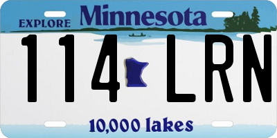 MN license plate 114LRN