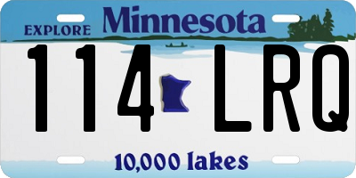 MN license plate 114LRQ