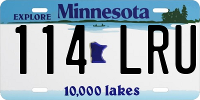 MN license plate 114LRU