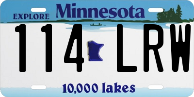 MN license plate 114LRW