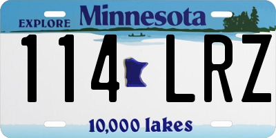 MN license plate 114LRZ