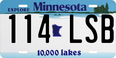 MN license plate 114LSB