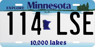 MN license plate 114LSE