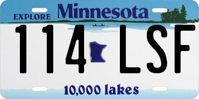 MN license plate 114LSF