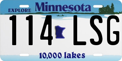 MN license plate 114LSG