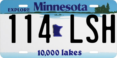 MN license plate 114LSH