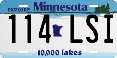 MN license plate 114LSI