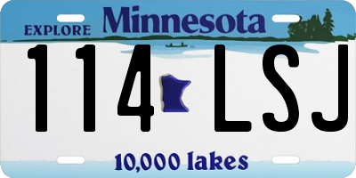 MN license plate 114LSJ
