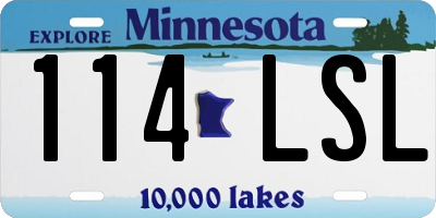 MN license plate 114LSL