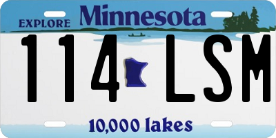 MN license plate 114LSM