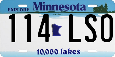 MN license plate 114LSO