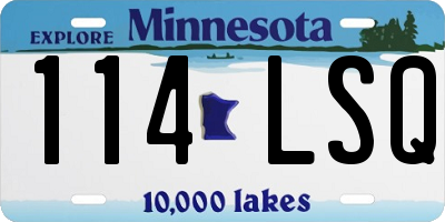 MN license plate 114LSQ