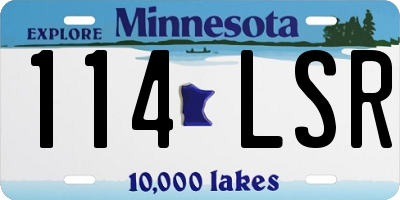 MN license plate 114LSR