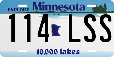 MN license plate 114LSS