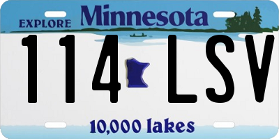 MN license plate 114LSV