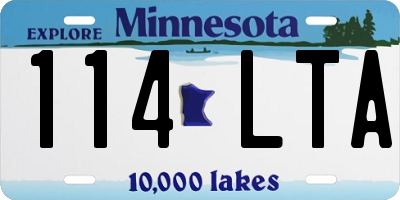 MN license plate 114LTA