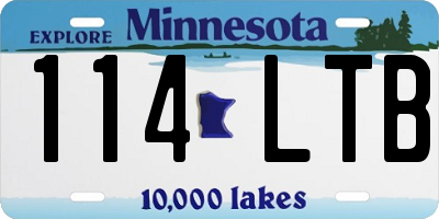 MN license plate 114LTB