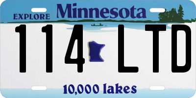 MN license plate 114LTD