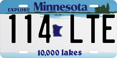 MN license plate 114LTE