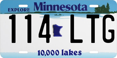 MN license plate 114LTG